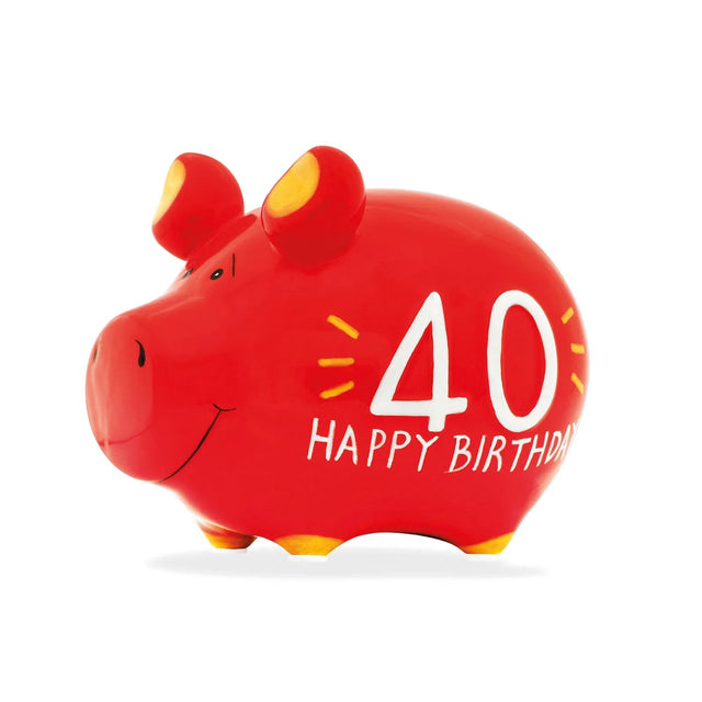 Sparschwein Geburtstag "40 Happy Birthday!" - Klein