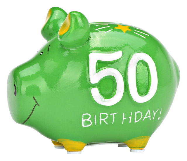 Sparschwein Geburtstag "50 Birthday!" - Klein