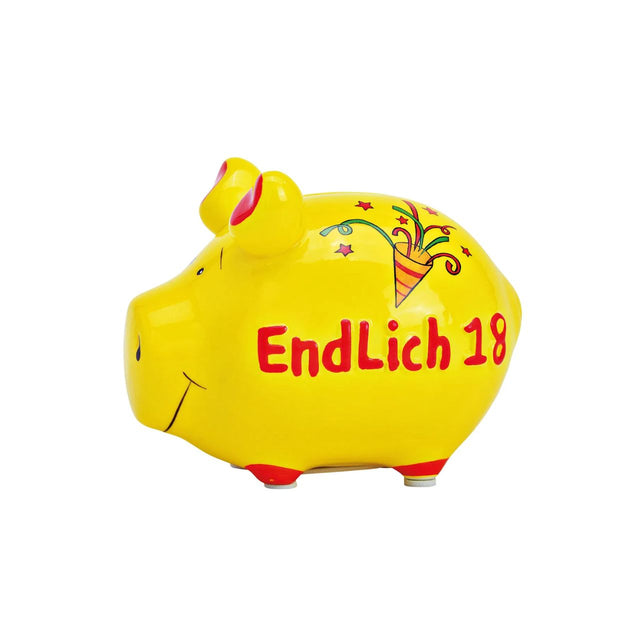 Sparschwein Geburtstag "Endlich 18" - Klein