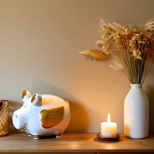 Sparschwein Engel Gold - Klein