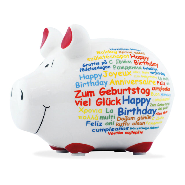 Sparschwein Geburtstag International - Klein