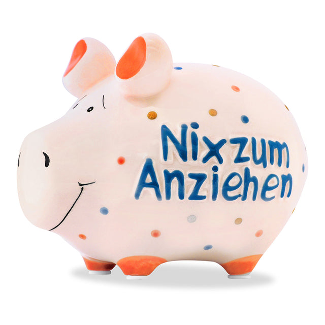 Sparschwein "Nix zum Anziehen" - Klein