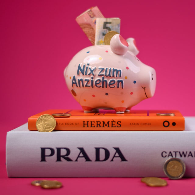 Sparschwein "Nix zum Anziehen" - Klein