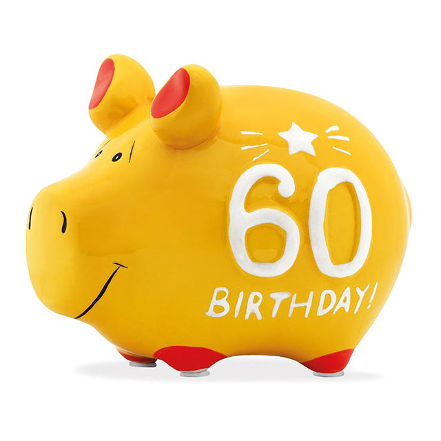 Sparschwein Geburtstag "60 Birthday!" - Klein