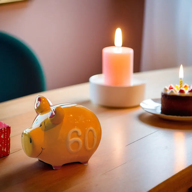 Sparschwein Geburtstag "60 Birthday!" - Klein