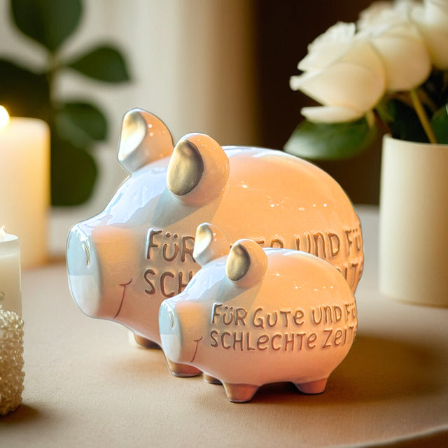 Sparschwein "Für gute und für schlechte Zeiten"