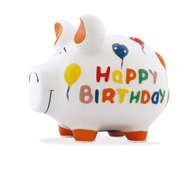 Sparschwein "Happy Birthday" - Mittel