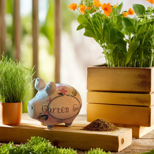 Sparschwein "Garten Glück" - Klein