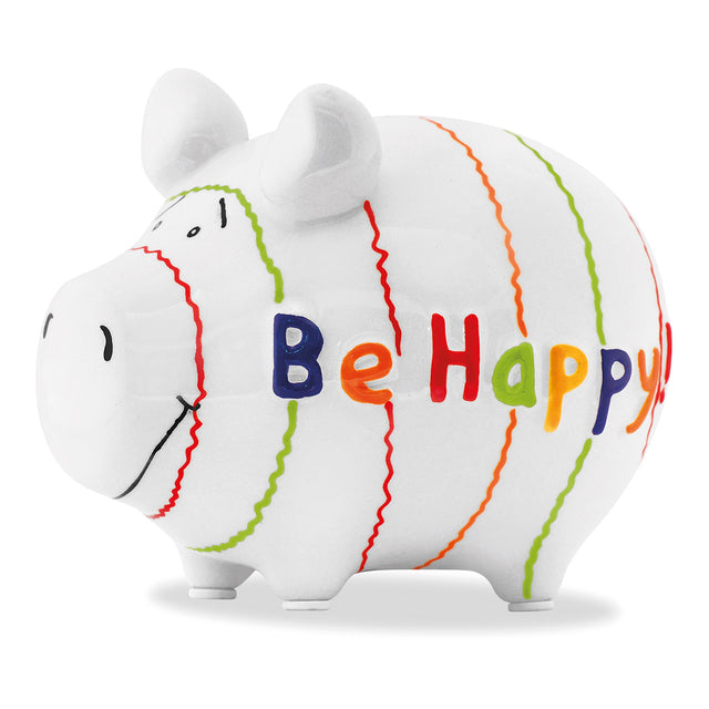 Sparschwein "Be Happy!" - Klein