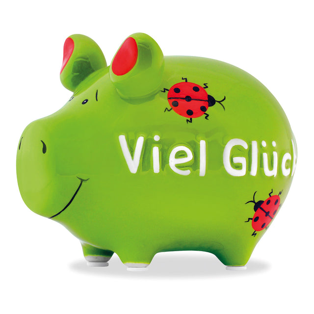 Sparschwein "Viel Glück" - Klein