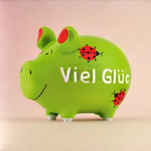 Sparschwein "Viel Glück" - Klein