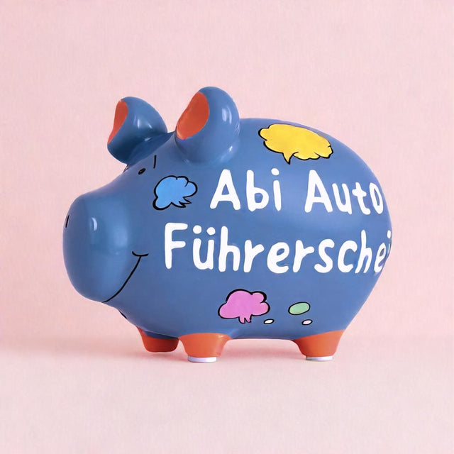Sparschwein "Abi Auto Führerschein" - Klein