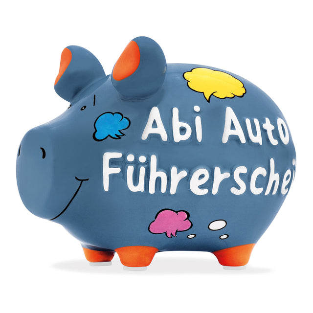 Sparschwein "Abi Auto Führerschein" - Klein