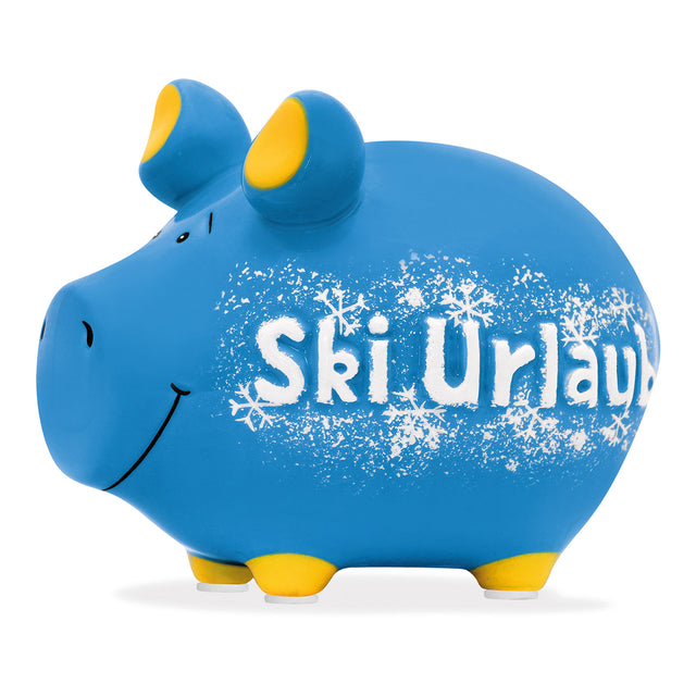 Sparschwein "Ski Urlaub" - Klein