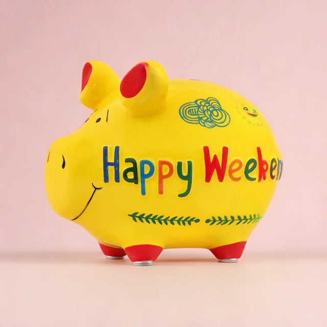 Sparschwein "Happy Weekend" - Klein