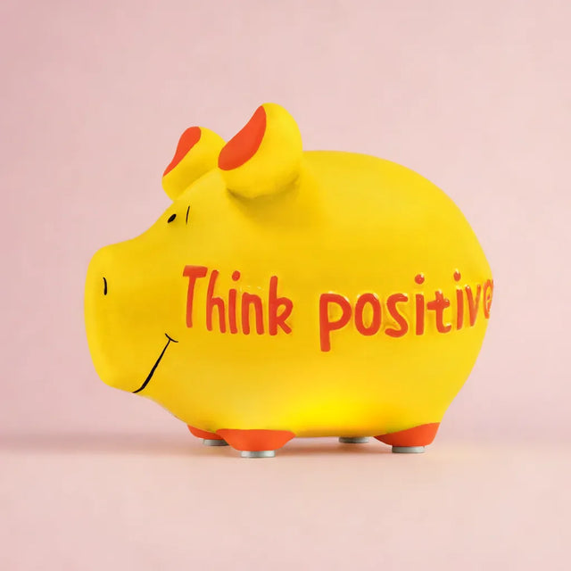 Sparschwein "Think Positive" - Klein