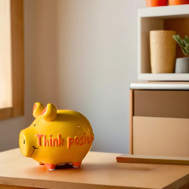 Sparschwein "Think Positive" - Klein