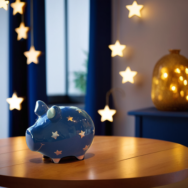 Sparschwein Sternenzauber Gold - Klein