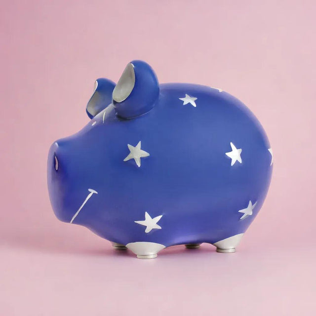 Sparschwein Sternenzauber Silber - Klein