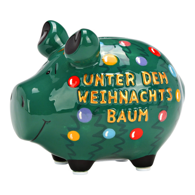 Sparschwein "Unter dem Weihnachtsbaum" - Klein