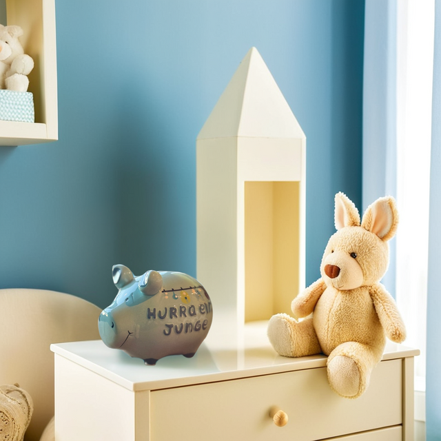 Sparschwein "Hurra ein Junge" - Klein