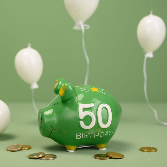Sparschwein Geburtstag "50 Birthday!" - Klein