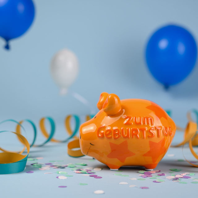 Sparschwein "Zum Geburtstag" - Klein