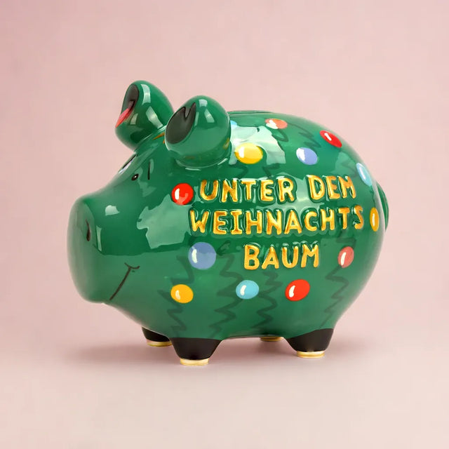 Sparschwein "Unter dem Weihnachtsbaum" - Klein